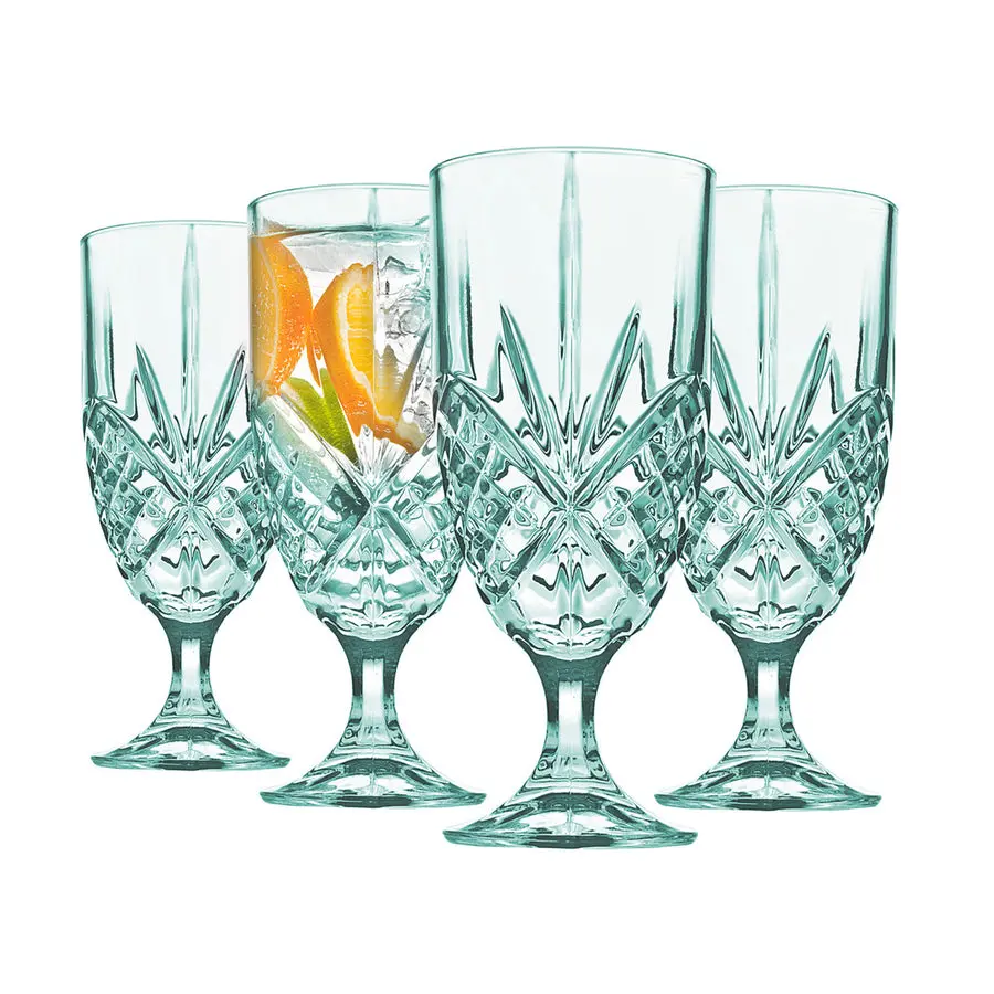 Godinger 64987 Dublin Acrylic Seafoam Water Goblet - Set of 4