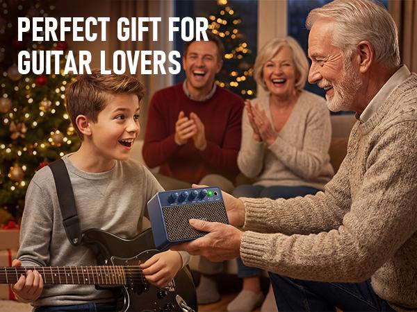 FBA-10 Guitar Amplifier, Drive/Clean Tone Electric Guitars Amp, 10W Mini Portable Amp with Type-C Rechargeable Battery 6H Work,Drive/Clean Tone Electric Guitars Amp, Wireless Vintage Guitar Speaker for Practice Travel