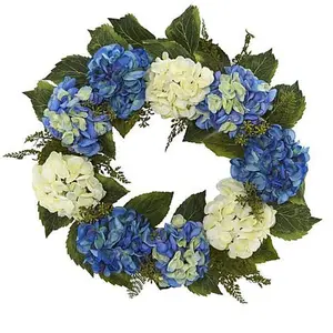 Nearly Natural 24" Hydrangea Wreath