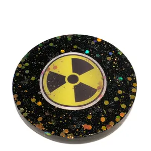 Fallout hazard symbol (Handmade) resin Art coaster creative decoration