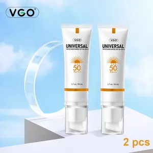 VGO Buy one and get one free   Sunscreen SPF 50/PA+++ 48g UV protection lightweight moisture-A2 Cream Facial Moisturizing Skincare no  white  cast  sunscreen