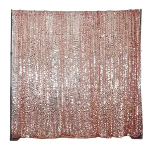 20ftx10ft Blush Big Payette Sequin Event Curtain Drapes, Backdrop Event Panel