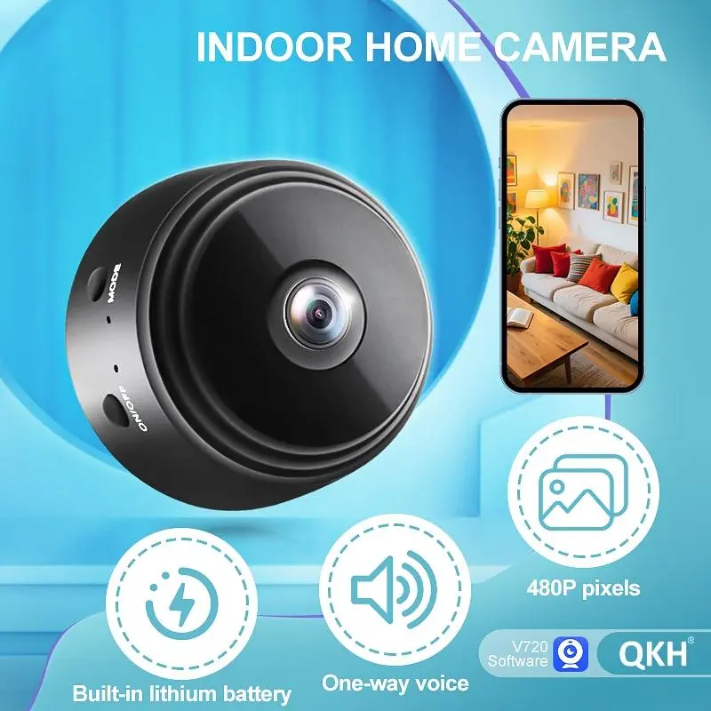 Mini Cámara Full HD Security Camera, Tiny Micro Camera, Wireless Magnetic Nanny Camera, Home Security CCTV, Smart WiFi Camera, 4G Camera, Wireless WiFi Security Camera,Remote View,Night Vision,Motion Detection,Indoor Outdoor Home Monitor,Smart Home Gadget