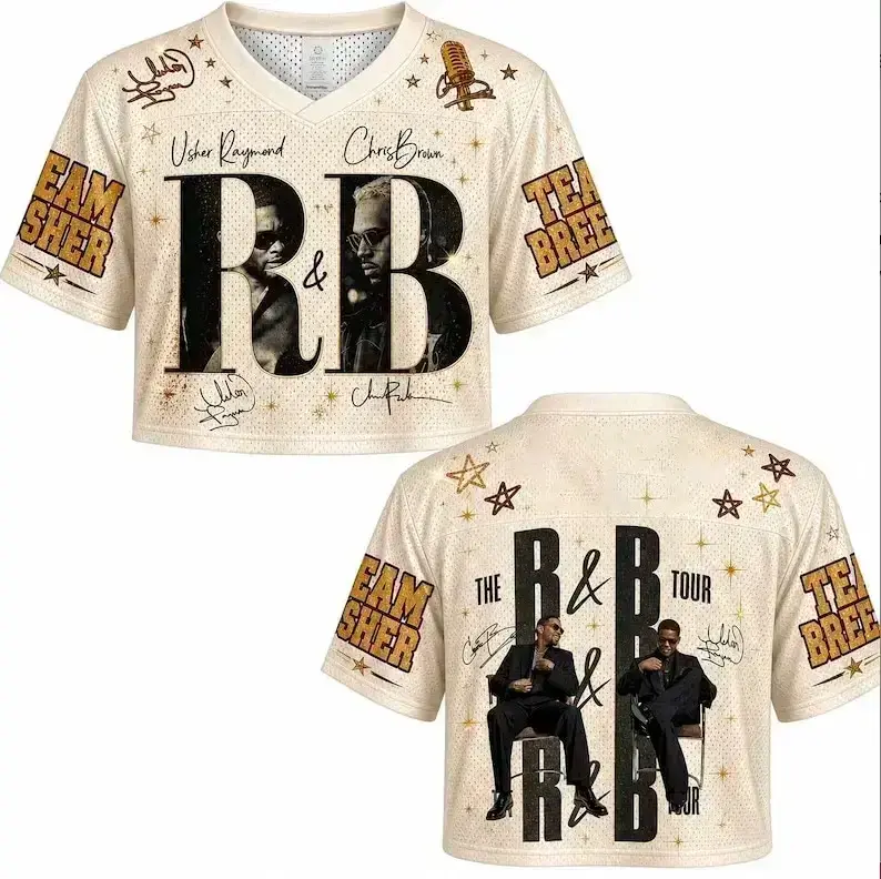 Vintage R&B Kings Mesh Crop Top - Y2K Concert Outfit Graphic V-Neck Jersey - Retro 2000s Hip Hop Streetwear Vneck
