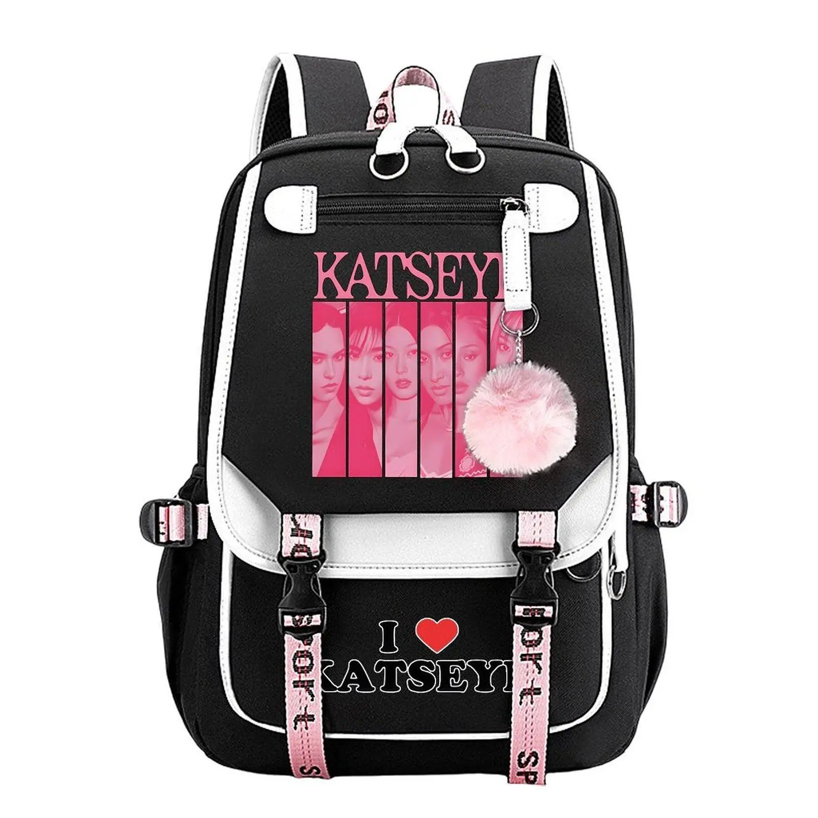 Katseye Members - Kpop Fan Gift Tendy Youth School Backpack for Teens Girls Boys, Large Capacity Laptop Bookbag, Back to School Supplies Birthday Gift for Students