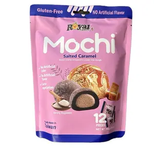 Royal Family Mochi Salted Caramel Flavor 180g - Rice Cake with Salted Caramel Filling - Snack Dessert Sweet japanese snacks japan candy bag gummy