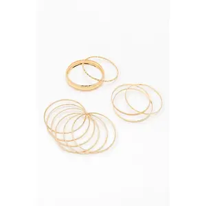 Pacsun Women's Flora Metal Bangle Set