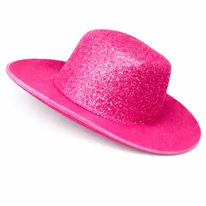 Western Disco Glitter Cowboy Hats – Mini Plastic Decorative Hats for Boot Shot Glasses, Disco & Country Parties, Bachelorette, Birthdays & Party Favors (10 Pack)