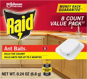 Raid Ant Killer Baits, Child Resistant Bug Killer for Indoor Home Use, 0.24 Oz, 8 Count