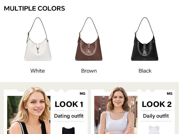 [Valentine's Day Gift Selection] CLUCI HolidayHaul Brooklyn Hobo Winter Bags for Women, Soft Vegan Leather Purses with Adjustable Strap, Lightweight Shoulder Bag, Stylish Tote Handbag