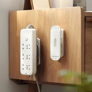 1pc Plug-in Holder, Wall Mounted Hole-Free Socket Router Row Holder, Household Plug-in Board Storage Organizer