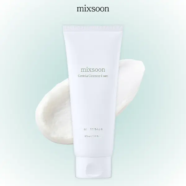 [mixsoon] Centella Foam Cleanser 5.07 fl.oz/150ml | Low pH Gentle Foaming Face Wash with Centella Asiatica & Salicylic Acid | Moisturizing Pore Cleanse for Sensitive Skin | Korean Skincare, K-Beauty