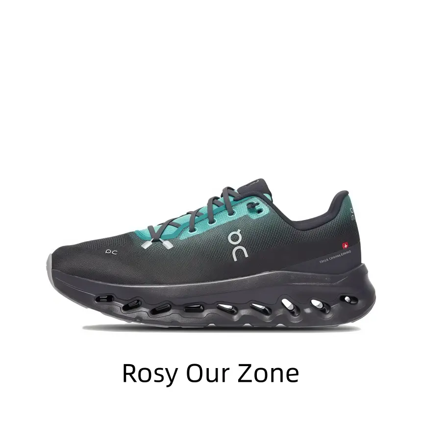 Black & Teal Gradient Mesh Sneakers with Signature Hollow Pod Midsole – Lightweight Build + Responsive Cushioning for All-Day Urban Comfort and Bold Aesthetic