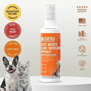 Itch Relief Spray for Dogs and Cats - PUAINTA Quantum Silver Hot Spot Care for Scratching and Redness, Natural Plant Based Formula for Allergies and Wounds, Vet Recommended Quality, Made in USA