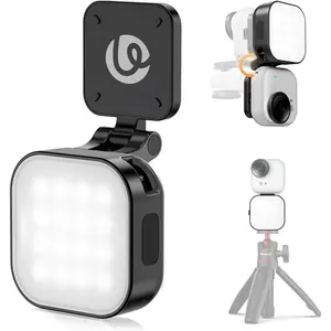 IN07 Mini Magnetic LED Vlogging Light for Insta360 GO Ultra Accessories, 1/4" Mount Waterproof 5600K CRI≥95 500mAh Rechargeable LED Fill Light Photography for Selfie Stick Vlog Video Recording