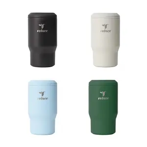 Reduce 4-in-1 Drink Cooler 4-Pack - Versatile Can & Bottle Holder with Vacuum Insulation - Keeps Drinks Cold Up to 4 Hours - Includes Bottle Opener - Fits Cupholders & Dishwasher Safe - 14oz