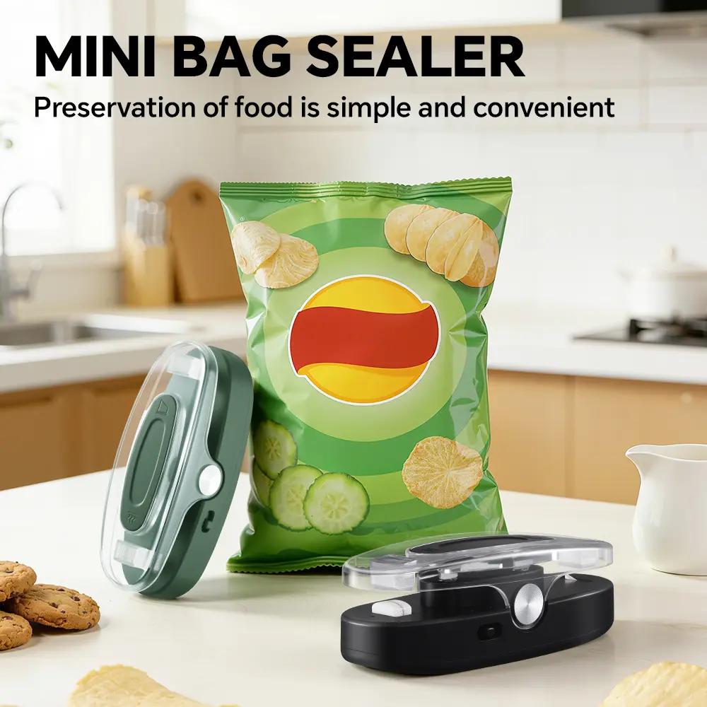 La Layuan Portable Rechargeable Mini Bag Sealer - Vacuum Sealer Machine with Sealing, Cutting Functions, Compact Design, Food Freshness Maintenance, Manufacturer Warranty