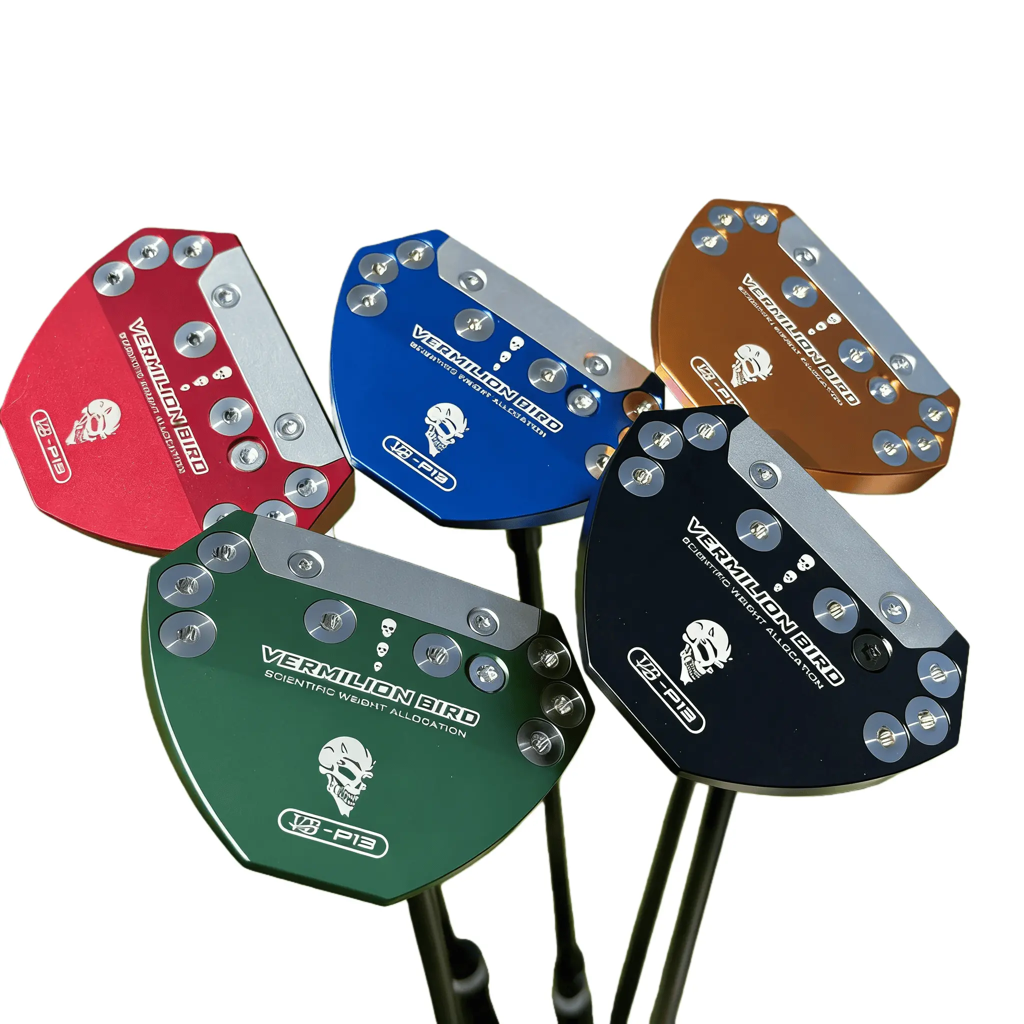 Golf Putter Club with Silver Screw-Fixed Head, White Alignment Line, Stable Carbon Shaft and Textured Face Tour Chrome Men's  Golf Driver Big