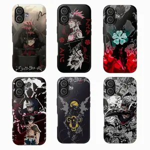 Black Clover Phone Case Compatible with iPhone 17, 16, 15, 14, 13, 12, 11, X & Galaxy