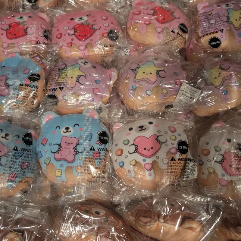 Top Trenz Donut Sugar Plush Toy - Lightweight Stress Relief Toy for Ages 5+, Kids' Companion