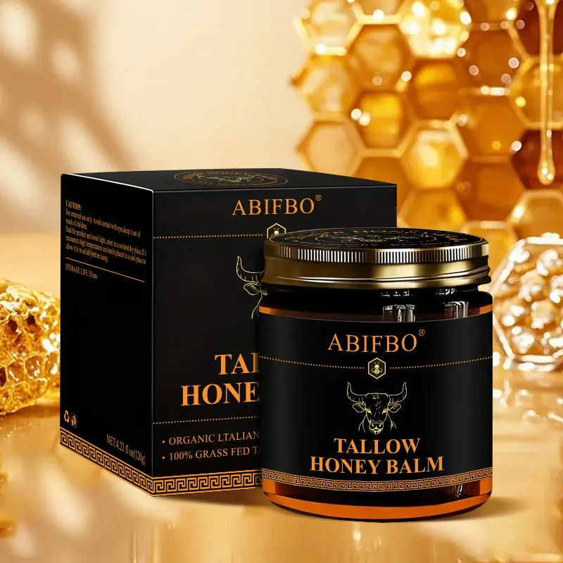 Whipped Grass-Fed Beef Tallow Honey Balm for Skin: 100% Grass Fed Whipped Organic Moisturizer with Organic Raw Honey, Face and Body Care for Mature, Dry or Sensitive Skin,Handmade All-Natural Moisturizer, 4.23oz