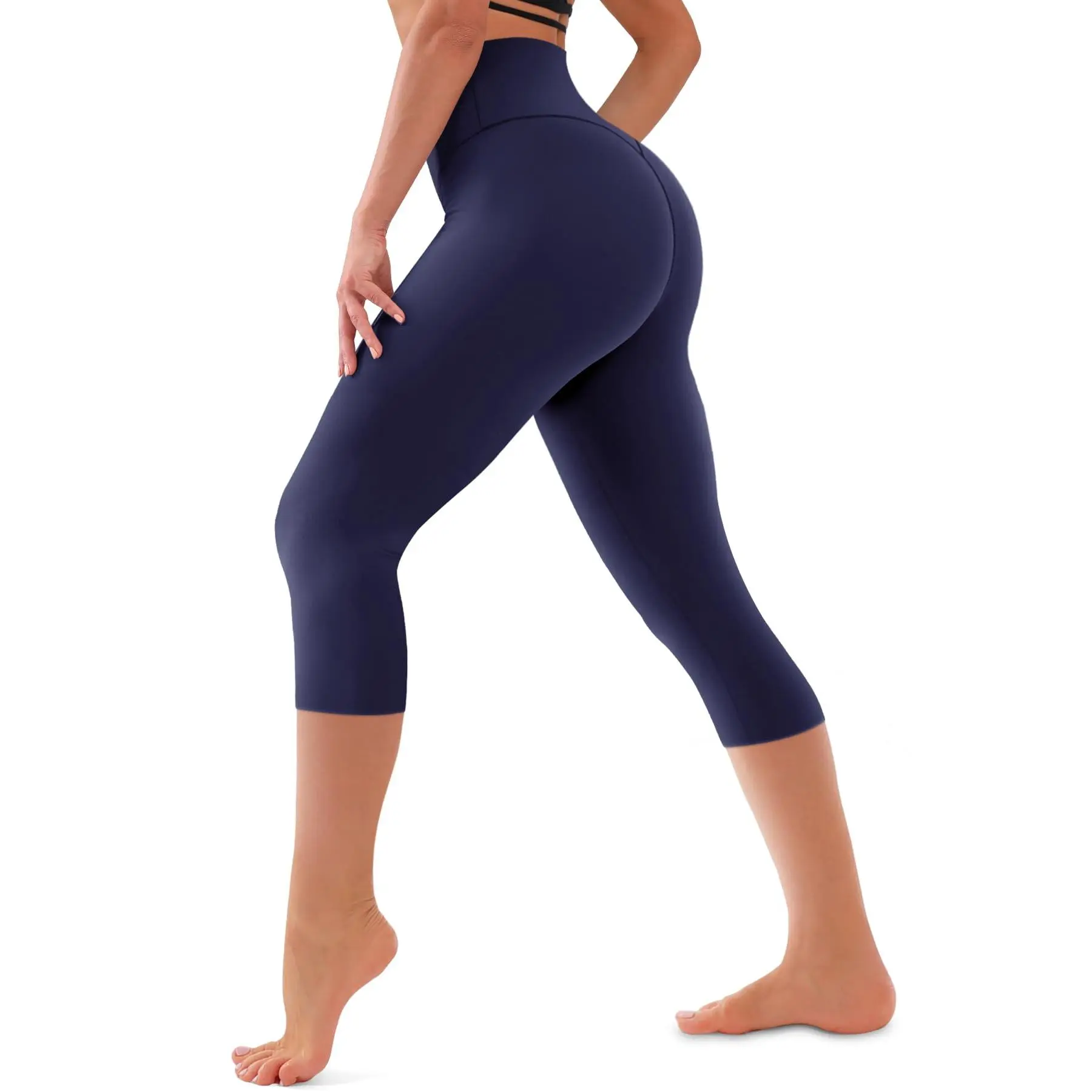 19-capri Pants Navy Blue