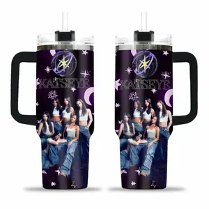 Katseye Kpop Girls Stainless Steel Tumbler 40oz high-quality stainless steel Double-wall insulated technology ️