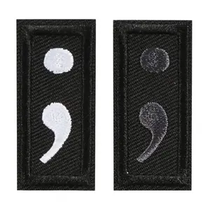 Yin Yang Comma Embroidered Patch Set, Geometric Embroidery Design, Self-Adhesive Iron-On Applique, Ideal for Clothes Jackets Hats Accessories