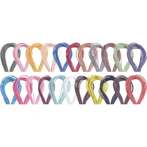 50 Yards 1.0mm 10 Colors Round  Real Leather Cord, Leather String for Crafting, Braiding