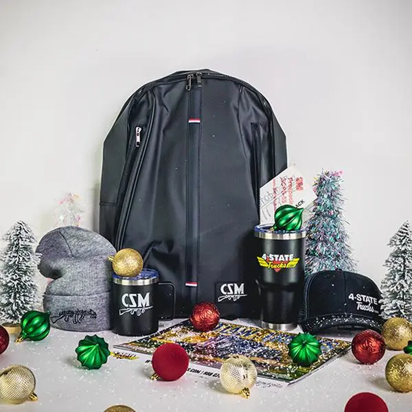 Limited Edition CSM Black Decal Premium Kit Zip Travel Backpack Bundle with 30 oz Accessory, 12 oz Item, 10 Inch Functional Backpack & Knitted Beanie Gift Set, Travel Bag