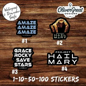 Amaze Project Mission Sticker, Hail Mary Sticker, Grace Rocky Sticker