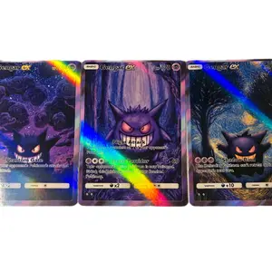 Gengar 3 pc Custom-made Holo Fan art cards