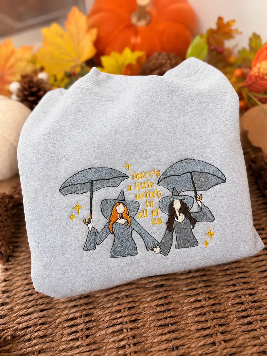 Embroidered Practical Magic Inspired Sweatshirt, Embroidered Owens Sister Sweatshirt, Embroidered Halloween Sweatshirt
