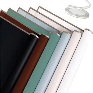 Flower Wrapping Paper with Ribbon, 30pcs/set 6 Colors Flower Bouquet Wrapping Paper, Bouquet Wrapper, Gift Wrapping Supplies Gift Packaging for Birthday Wedding Party