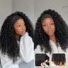 Bling Hair Burmese Curly Headband Wig Human Hair Glueless Wig No Gel No Glue Full Machine Made Wig with Headband 180% Density All Day Wigs for Beginners Friendly Summer Wig SoHoChic Style #TikTokShopBackToSchool