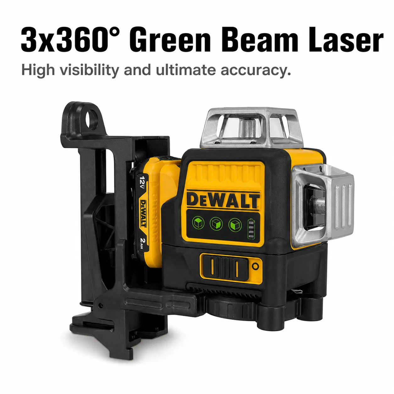 DeWalt DW089LG 12 - Line 3 - Side 360° All - Around Green - Light Laser Level for Outdoor Use - Ideal for Precise bit toy
