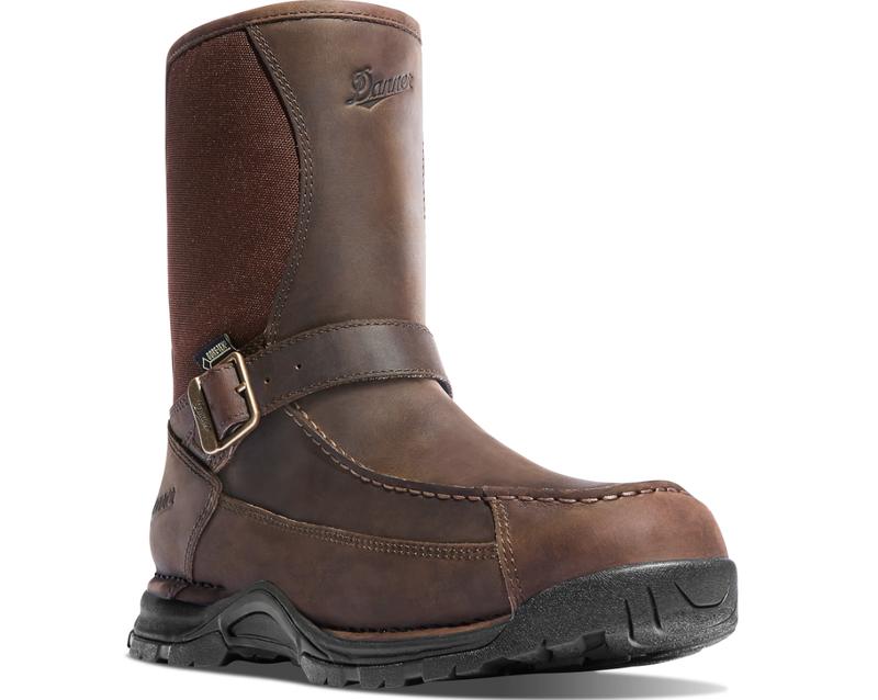 Men’s 10" Sharptail Rear Zip Boots – Dark Brown Leather