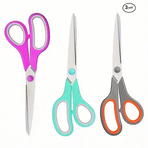 Multifunctional scissors, 3-piece large pack, stainless steel sharp scissors, suitable for office, home, school, sewing, fabric and handicraft supplies, multi-purpose.，3，、、、，