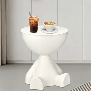 Side Table,Mini Circle Side Table, Small Modern Bowl-Shaped Coffee Table – Nightstand for Small Spaces,Bedroom & Living Room Furniture