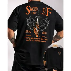 Men's Sword of the Spirit Ephesians 6:10 Graphic Tee, Christian Faith Shirt