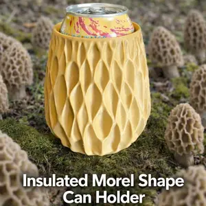 Morel Mushroom Can Cooler 3D Printed Beer/soda Coozie Forager Gift Mushroom Lover Drink Holder Fits Standard 12 oz Cans
