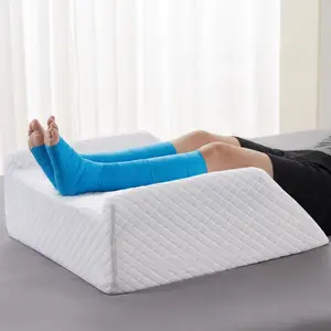 Leg Elevation Pillow for Blood Circulation After Surgery Swelling Wedge Pillow for Legs Pain Relief Foot & Ankle Injury Rest & Sleeping 8" Memory Foam Leg Pillow