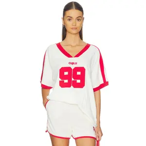 Araminta James Chilli 99 Waffle Tee in Coconut