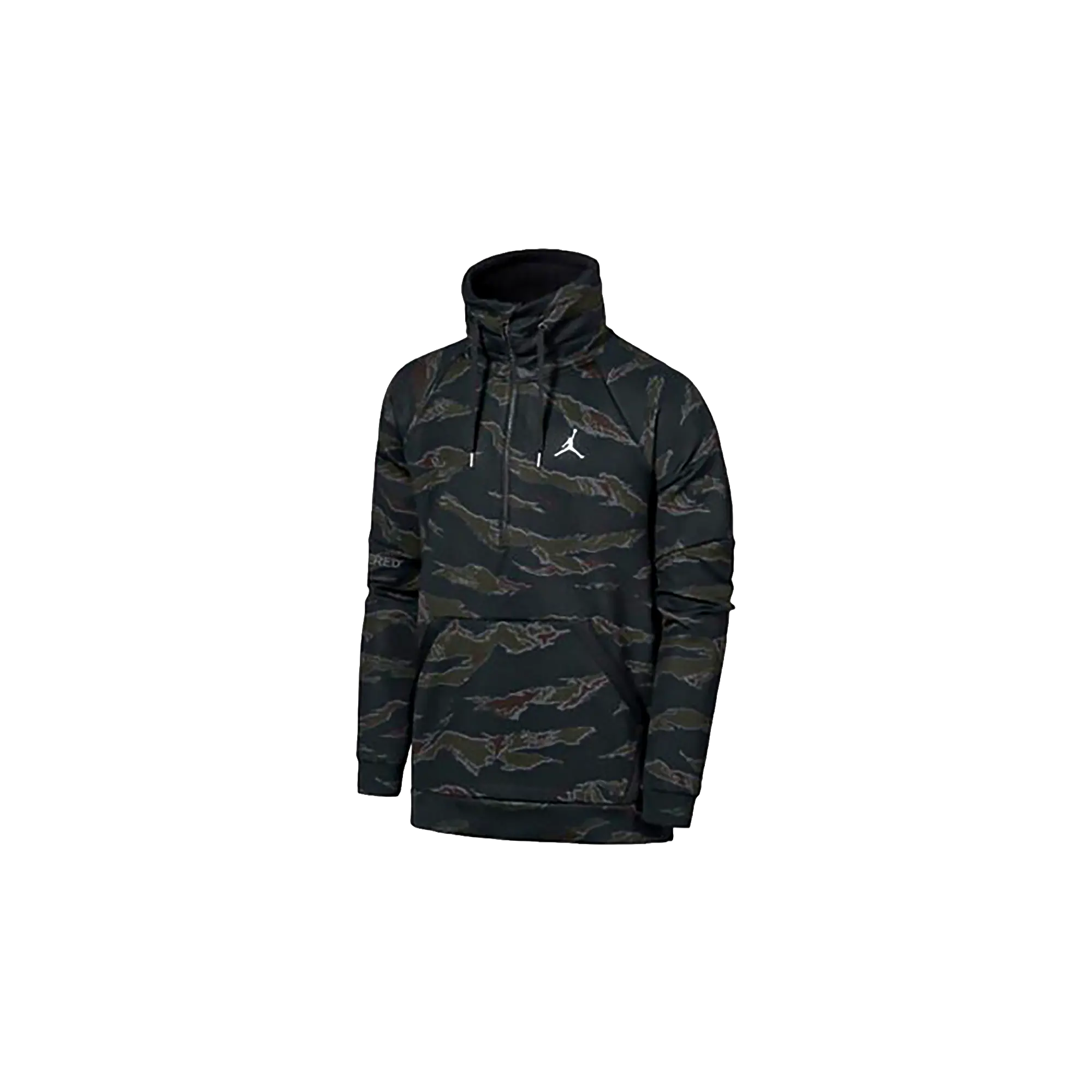 Air Jordan Flight Camo Anorak Half Zip Pullover Hoodie "Black" AH6163 010
