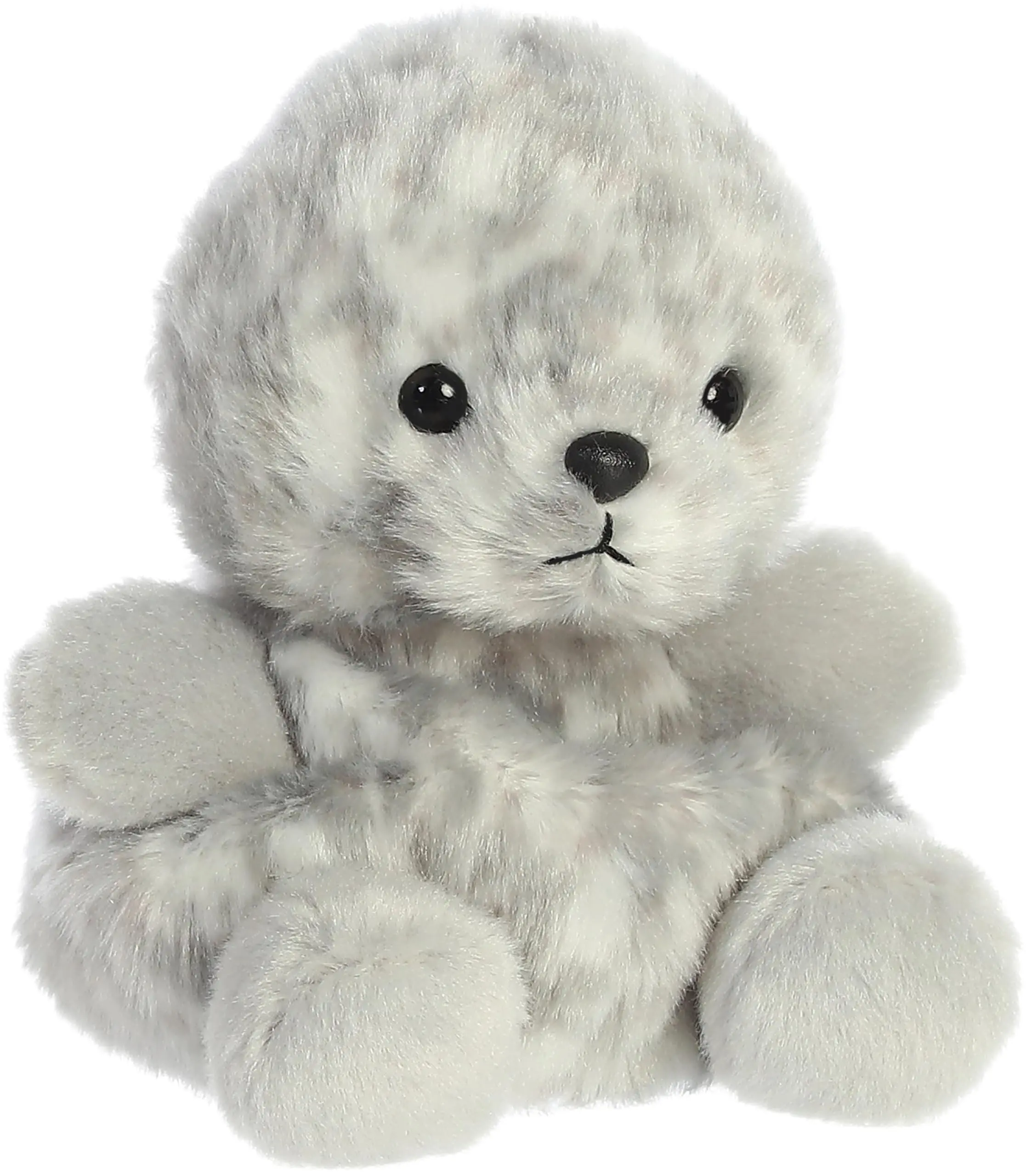 Aurora Adorable Palm Pals Marina Harbor Seal Stuffed Animal - Pocket-Sized Play - Collectable Fun - Grey 5 Inches