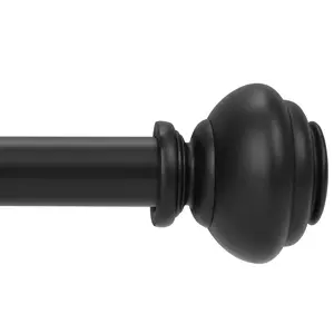 1 Inch Curtain Rod, 72-144 Inches, Standard Decorative Curtain Rod with Stand, Suitable for Bathroom Kitchen Bedroom