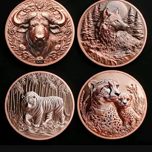 Buffalo • Wolf • White Tiger • Cheetah  - 1 oz Copper Rounds Collection