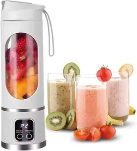 Ultimate Digital Juicer Blender with LED Display, Multimode Juicer for Fruit Vegetable, Leak-Proof Large Capacity USB Rechargeable Blender for Shakes Smoothies Liquid Diet, Compact Blender for Household Kitchen Travel Mate, Valentine Gift, Nut Milk Maker