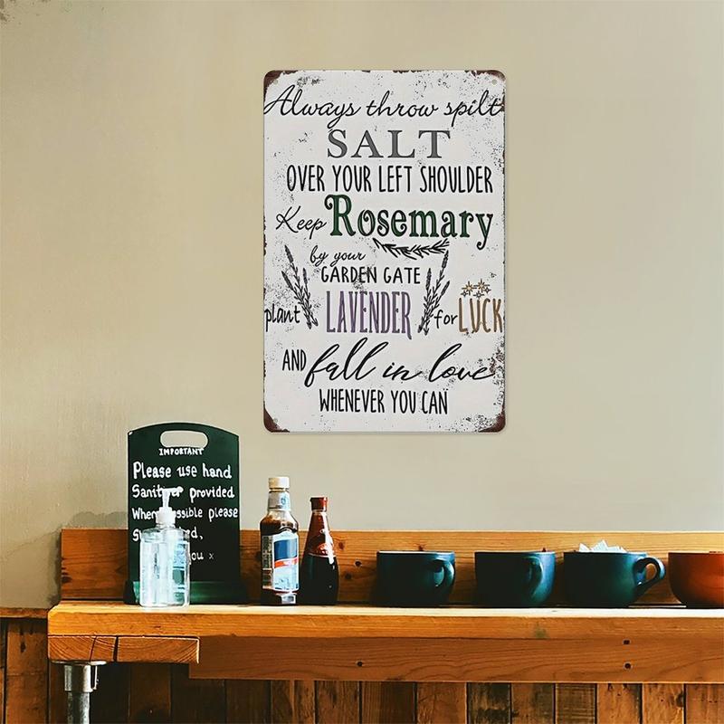 1pc 8x12" Practical Witch Metal Sign Vintage Wall Decor Magic Inspirational Gift Home