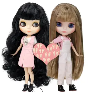 ICY DBS Blyth Doll 1/6 BJD Toy Joint Body White Skin Shiny & Matte Face 30cm Nude Doll with Random Eyes Colors  Toy Gift Anime Doll
